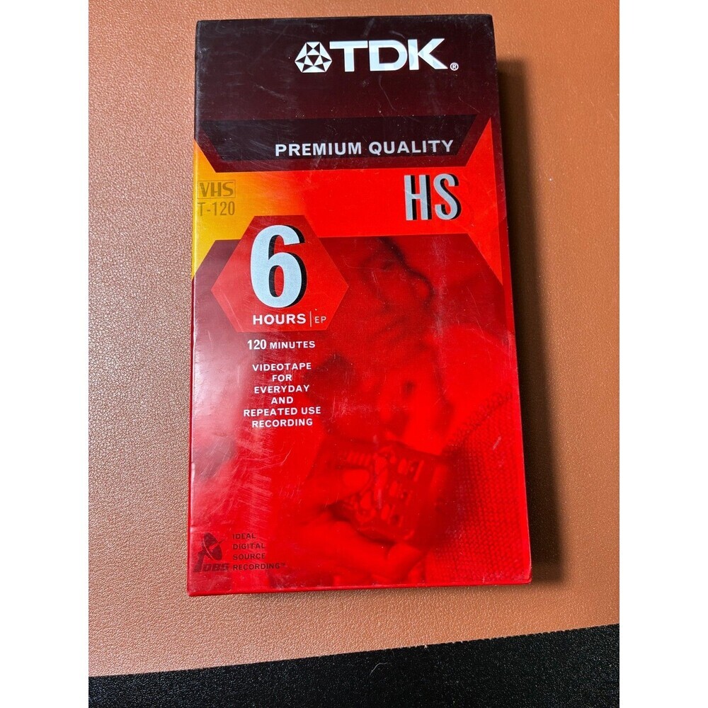 TDK Premium Quality T-120 VHS Video Cassette Tape 6 Hours EP Recording